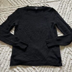 Jcrew Classic Black Crewneck cashmere Sweater
